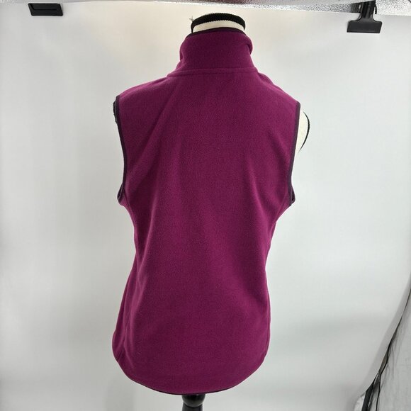 Old Navy Women's Fleece Vest Medium Purple Full Zip Pockets - Picture 4 of 6